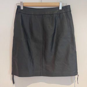 Danier Leather Women Black Lined Mini Skirt Size 4